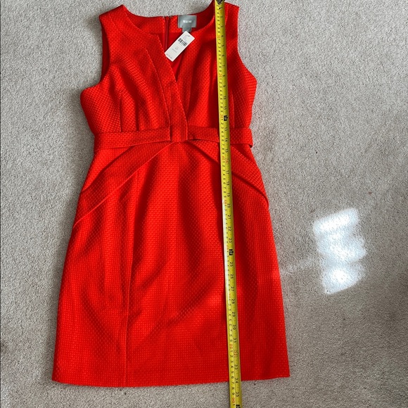 NWT Anthropologie Cross Front Sheath Dress Red Sz4 Petite Mini Host Pick twice - Picture 11 of 12
